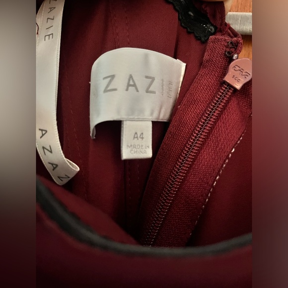 Azazie Kit Dress - Cabernet Size 4 - Picture 4 of 6
